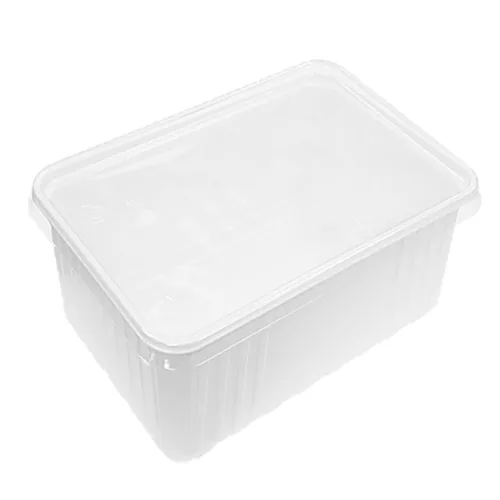 Plastic White Rectangular Container 3500ml, 5pcs