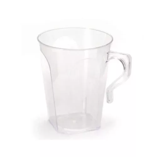 Plastic Coffee Mug Clear 8oz, 8pcs