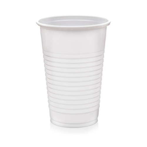 Plastic White Cups 200ml, 100pcs