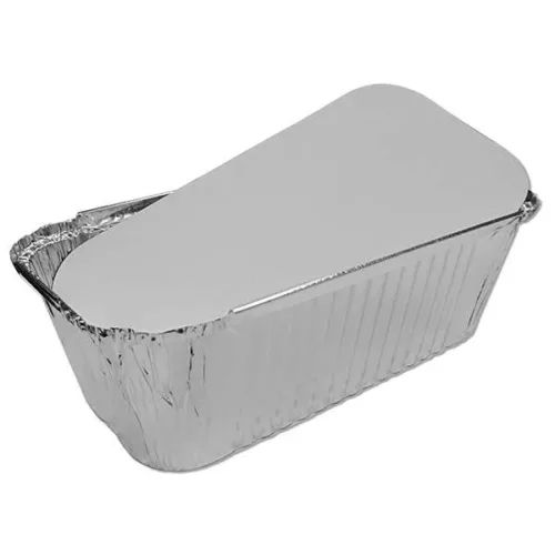 Aluminium Rectangular Container + Lid 1500ml, 10pcs
