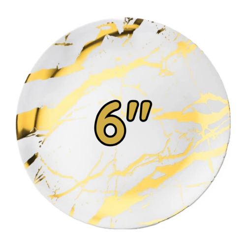 Marble Gold Plates 6