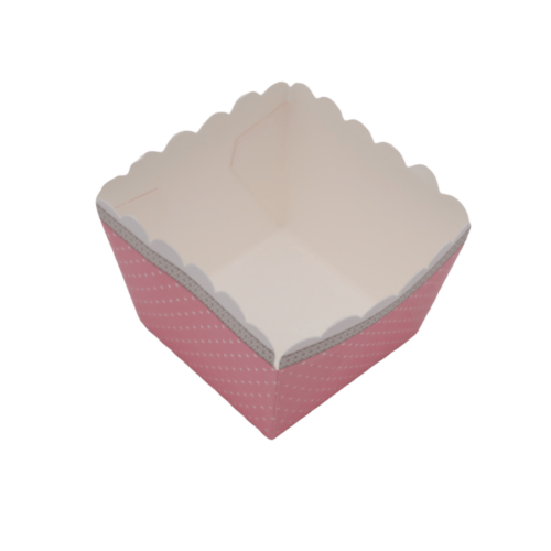 Square Muffin Cup Pink, 25pcs