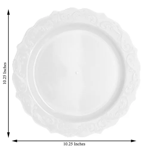 White Party Plates 10.25