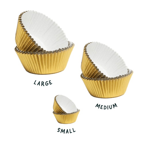 Muffin Cups Gold Large, 72pcs