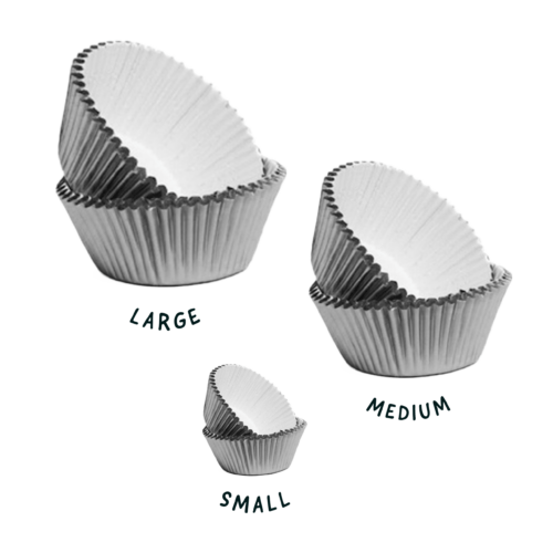 Muffin Cups Silver Medium, 72pcs