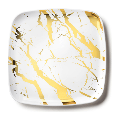 Marble Gold Square Platter 16
