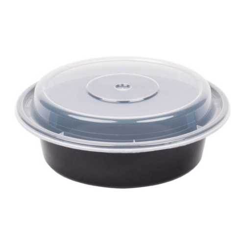 Black Lunch Container 24oz, 10pcs