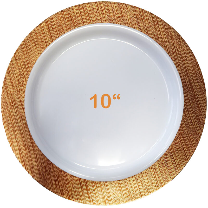 Wood plates 10'', 10pcs